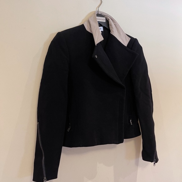 Helmut lang performa fitted leather trim blazer Sz S/P - Picture 6 of 11